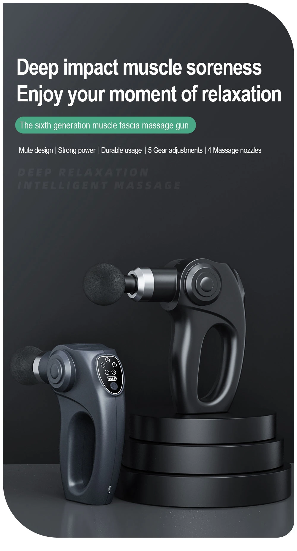 Amazon Hot Sale Sports fitness Cordless Battery Deep Muscle Massage Gun Percussion Physical Therapy Vibration Massager