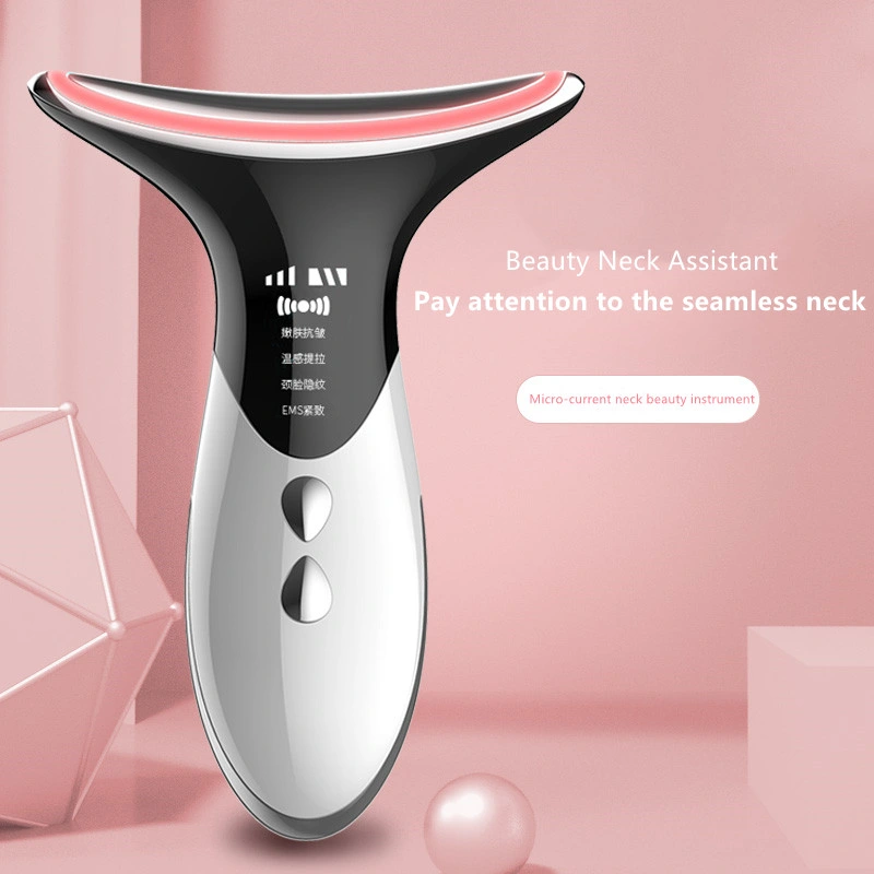 Home Use RF Heated Neck Tightening Massager Face Lifting Skin Rejuvenation Beauty Device Beauty Neck Instrument
