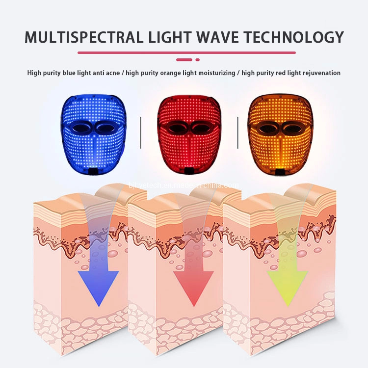 Skin Care Beauty Instrument LED Photon Therapy Mask Face Mask LED Colors LED Facial Mask Infrared Light