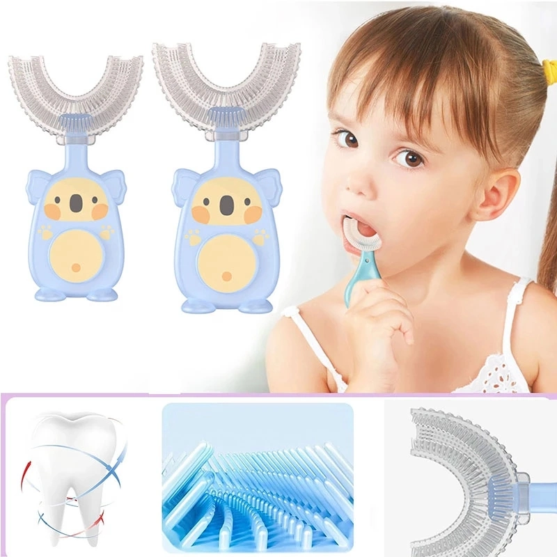Children&prime; S Toothbrush Baby U-Shaped Child Toothbrush Teeth Soft Silicone Newborn Brush Kids Teeth Oral Care Cleaning Health